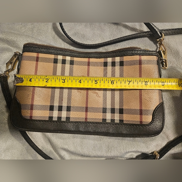 Burberry Tan and Brown Check Women's Leather Crossbody Bag - Picture 7 of 8